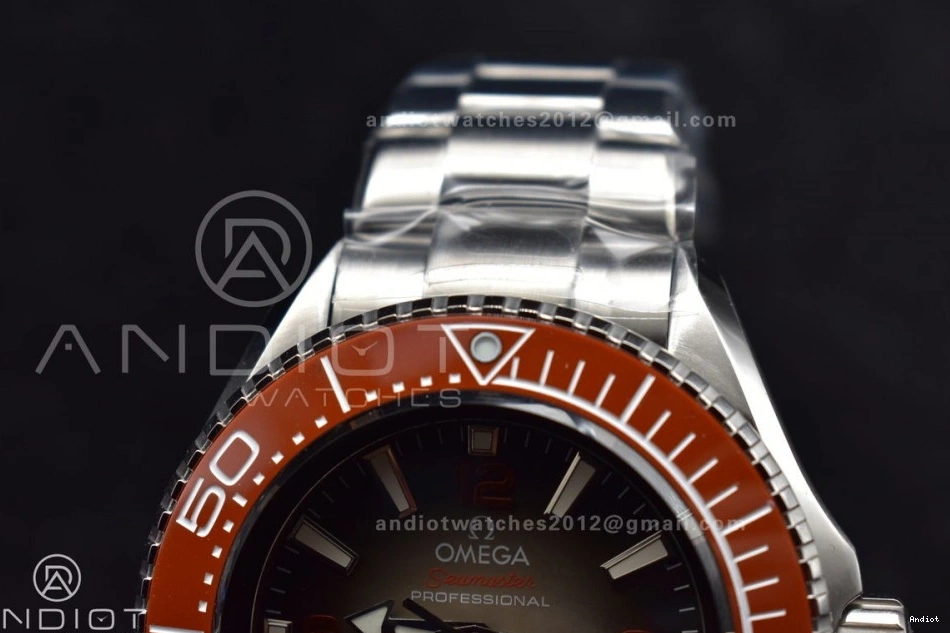 Ultra 6000M Edition Bracelet Best 1:1 on Seamaster UrbanStyle TF Ceramic 1074 A Bezel Gray Deep SS SS Orange Dial 0723